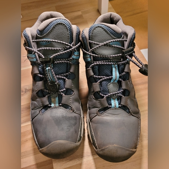 Keen Unisex-Child Hiking/ Walking Shoes,Size 2,Blue/Grey/Black - Picture 2 of 4